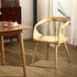 Contemporary Scandinavian Round Back Solid Wood Dining Chair Backrest Armrest For Dining Room