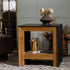 Traditional Vintage Square Frame Solid Wood MDF Veneer Side Table 1-Shelf For Living Room