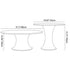 Contemporary Luxury Round Column Marble Stainless Steel Coffee Table Set For Living Room