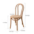 Contemporary Retro Rattan Beech Wood Metal Round Arched Dining Chair Backrest For Dining Room