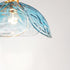 Contemporary Creative Petal Glass Design Brass 1-Light Pendant Light For Bedroom