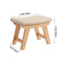 Modern Minimalist Square Cushion Solid Wood Cotton Linen Shoe Bench Low Stool For Living Room