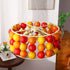 Contemporary Nordic Round Colorful Ball Iron 6-Light Chandelier For Living Room