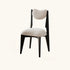 Modern Minimalist Square Wood Velvet Dining Chair Backrest Armless For Dining Room