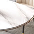 Contemporary Nordic Elliptical Slab Wood Glass Dining Table & Chair Set For 4 Seats