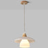 Traditional Vintage Teacup Glass Wood 1-Light Pendant Light For Bedroom