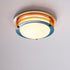 Modern Minimalist Colorful Iron Acrylic Disc Splicing LED Flush Mount Ceiling Light For Bedroom