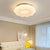 Contemporary Simplicity Copper Acrylic Flower Shade LED Semi-Flush Mount Ceiling Light For Living Room