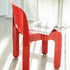 Modern Minimalist Square Plastic Chair Four Legs Backrest For Living Room