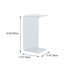 Contemporary Scandinavian Square Acrylic End Table 1-Tier For Living Room