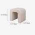 Modern Minimalist Square Arched PU Leather Wood Frame Vanity Stool For Bedroom