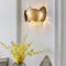 Contemporary Luxury Irregular Oval Piece Iron Crystal 2-Light Wall Sconce Lamp For Living Room