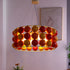 Contemporary Nordic Round Colorful Ball Iron 6-Light Chandelier For Living Room