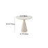 Modern Minimalist Round Conical Rock Slab Iron Dining Table For 4 Seats