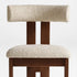 Contemporary Scandinavian Semi-round Solid Wood Lambswool High Resilience Sponge Dining Chair Backrest For Dining Room