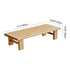 Traditional Japanese Rectangular Tabletop Solid Wood Coffee Table 4-Leg For Living Room