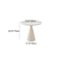 Modern Minimalist Round Conical Rock Slab Iron Dining Table For 4 Seats