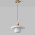 Traditional Vintage Teacup Glass Wood 1-Light Pendant Light For Bedroom