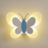 Contemporary Creative Acrylic Butterfly Design Iron LED Wall Sconce Lamp For Bedroom