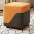 Modern Minimalist Square Napa Leather Solid Wood Low Stool Backless Armless For Living Room