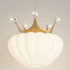 Contemporary Creative Kids Cloud Crown Iron PE Crystal LED Pendant Light For Bedroom