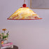 Modern Creative Cone Oil Painting Iron Fabric 1-Light Pendant Light For Living Room