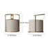 Contemporary Creative Microfiber Leather Metal Cylinder Vanity Stool For Bedroom