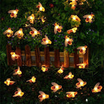 Modern Art Deco Waterproof Solar Honey Bees Decoration Plastic LED Outdoor String Light For Garden