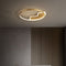 Modern Minimalist Round Circle Full Copper Acrylic LED Flush Mount Ceiling Light For Bedroom