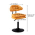 Modern Simplicity Fabric Iron SGS Sponge Semicircular Counter Stool Backrest Footrest For Kitchen