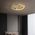 Modern Minimalist Round Circle Full Copper Acrylic LED Flush Mount Ceiling Light For Bedroom