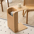 Modern Minimalist Solid Wood C-Shaped Side Table Storage Cabinet For Living Room