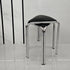 Modern Minimalist Triangle Fabric Stainless Steel Vanity Stool Backless Armless For Bedroom