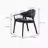 Contemporary Scandinavian Leather Ash Wood Sponge Square Dining Chair Backrest Armrest For Dining Room