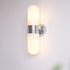 Modern Minimalist Capsule Iron Glass 2-Light Wall Sconce Lamp For Bedroom