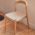 Traditional Vintage Square Braided Rope Seat Wood Frame Dining Chair Backrest Armless For Dining Room