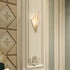 Contemporary Creative Scalloped Iron Linen 1-Light Wall Sconce Lamp For Bedroom