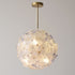 Modern Art Deco Cinquefoil Spherical Cylindrical Glass Iron 6/8 Light Chandelier For Living Room