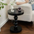 Traditional Vintage Round Beaded Wooden Coffee Table For Living Room