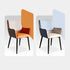 Modern Luxury Square Microfiber Leather Tapered Legs Dining Chair Backrest Armrest For Dining Room