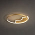 Modern Minimalist Round Circle Full Copper Acrylic LED Flush Mount Ceiling Light For Bedroom