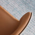 Modern Simplicity Cowhide Steel Sponge Square Curved Dinining Chair Backrest For Dining Room