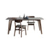 Contemporary Nordic Rectangular Ash Wood Slab Dining Table & Chair Set For 4/6 Seats