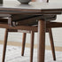 Modern Minimalist Round Square Slate Wood Dining Table Foldable Four Legs For Dining Room