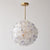 Modern Art Deco Cinquefoil Spherical Cylindrical Glass Iron 6/8 Light Chandelier For Living Room