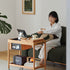 Contemporary Scandinavian Rectangular Wood Glass Coffee Table 2-Tier For Living Room