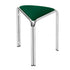 Modern Minimalist Triangle Fabric Stainless Steel Vanity Stool Backless Armless For Bedroom