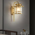 Traditional Chinese Copper Lantern Design 1-Light Wall Sconce Lamp For Hallway