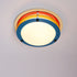 Modern Minimalist Colorful Iron Acrylic Disc Splicing LED Flush Mount Ceiling Light For Bedroom