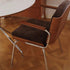 Traditional Vintage Square Cushion Solid Wood Plating Iron Dining Chair Backrest Armrest For Dining Room